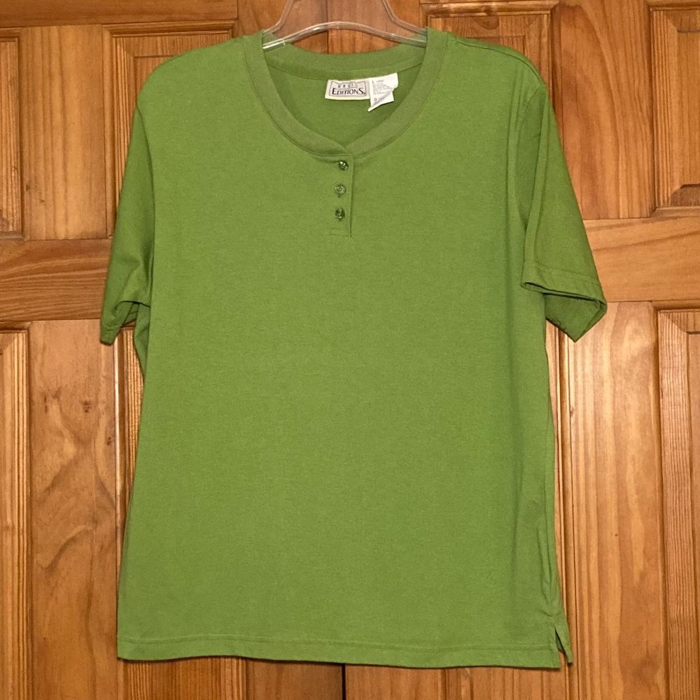 NWOT Vintage 90s Basic Editions Top Blouse Size L
